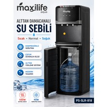 maxilife Aqua Kompresörlü Alttan Damacanalı Sıcak Soğuk Normal Su Sebili Çocuk Kilitli PS-SLR-818