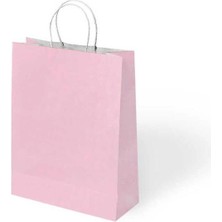 KİKA Kika 1000484 Büküm Saplı 25X12X31CM Hediyelik Kağıt Çanta Pembe  - Tekli