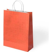KİKA Kika 1000514 Büküm Saplı 25X12X31CM Hediyelik Kağıt Çanta Turuncu  - Tekli