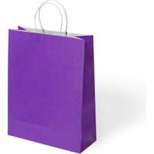 KİKA Kika 1000493 Büküm Saplı 25X12X31CM Hediyelik Kağıt Çanta Mor  - Tekli