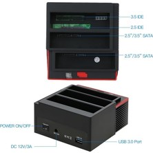 PX-2390 893U3 Offline Clone USB 3.0 Ide Sata HDD Docking Station, 2.5/3.5 Inç Harddisk Okuyucu, Sata Ide Disk Klonlama Istasyonu, Kart Okuyucu ve 2x USB 2.0 Hub Özellikli Harici HDD Dock