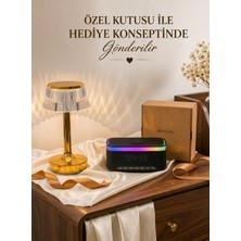 Elieldam Doğum Günü, Yeni Iş , Yeni Ev Hediyesi Dokunmatik Şarjlı Masa Lambası & Şarjlı Alarmlı Saat Hoparlör 2li Hediye Seti