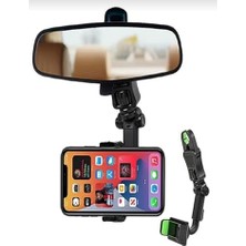 Evrensel Çok Fonksiyonlu 360 Derece Dönebilen Cep Telefonu Tutacağı Araba Dikiz Aynası Tutacağı