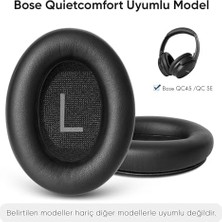 Bose ile Uyumlu Quietcomfort 45 (QC45) & Quiet Comfort Se (Qc Se) Için Suni Deri Kulaklık Pedi Hafızalı Yüksek Kaliteli Materyal Kulaklık Süngeri
