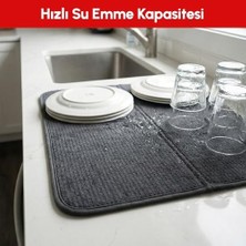 Pıkas 2’li Mikrofiber Bulaşık Kurutma Matı 36X44 cm – Ultra Emici Mat Tezgah Üstü Bulaşık Pedi