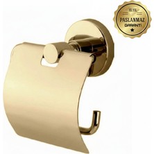 Premium Pirinç Lotus Geniş Kapaklı Kağıtlık Gold