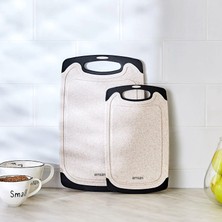 Emsan Daily Granit Desenli Krem 2'li Kesme Tahtası 25/31 cm
