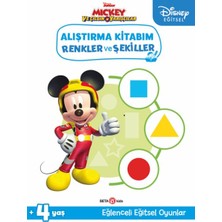 Beta Kids Disney Eğitsel Mickey ve Çılgın Yarışçılar Alıştırma Kitabım Renkler ve Şekiller