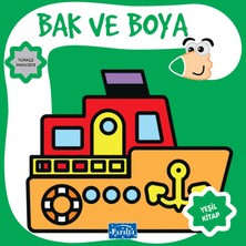 Parıltı Yayınları Bak ve Boya Yeşil Kitap