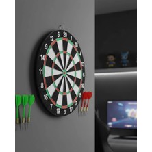 Uzman Toptan Mey Ithalat® Kaliteli Ahşap Dart Tahtası 12 Inç  4 Dart Ok Seti