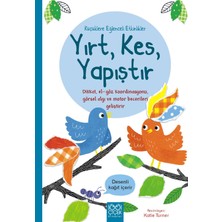1001 Çiçek Kitaplar Küçüklere Eğlenceli Etkinlikler- Yırt, Kes, Yapıştır