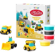 Hey Clay Yaratıcı Kil Seti - Construction Vehicles
