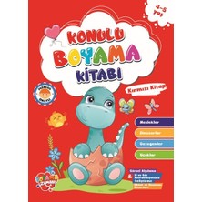 Boyama Zamanı Konulu Boyama - Kırmızıkitap (4-5 Yaş)
