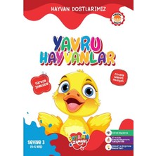 Boyama Zamanı Hayvan Dostlarımız - Yavru Hayvanlar Seviye 3 (4-5 Yaş)