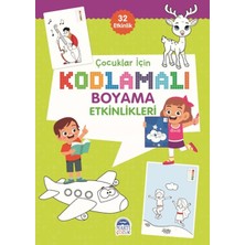 Martı Yayınları Çocuklar Için Kodlamalı Boyama Etkinlikleri - Yeşil 2 - 32 Etkinlik