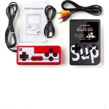 My Best Store Siyah Çift Kollu Mini Atari Oyun Konsolu Bluetooth Özellikli Oyunlu Gamebox - Elektronik