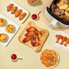Aırfrey Pişirme Kağıdı,xl,xxl Aırfreyler Için Parşömen Kağıdı,sıvıya ve Yağa Dayanıklı Sıcak Hava Fritözleri Için Yanmaz Kağıt (50 Adet)