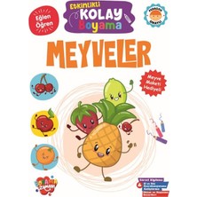 Boyama Zamanı Etkinlikli Kolay Boyama -Meyveler