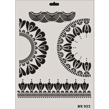 Uzman Toptan Mey Ithalat® Rich Dantel Seri DN-922 Stencil 35X25 cm