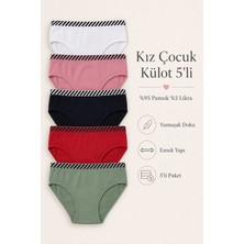 Nicoletta Kız Çocuk Külot 5 Li Paket Pamuklu Likralı
