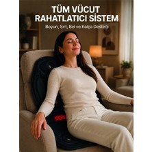 Mey Ithalat® Titreşimli Isıtmalı Koltuk Tipi Masaj Minderi Ergonomik Tasarım