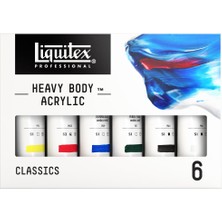 Liquitex : Professional : Heavy Body : Akrilik Boya Seti : 6 Renk x 59 ml (Classics)