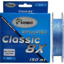 Kendo Classic 8x 150MT 0.10MM 5.5kg Örgü Ip Misina Blue