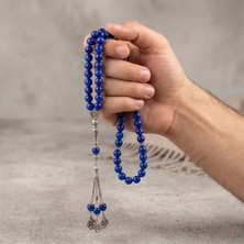 K&a Luxury Mavi Kedi Gözü Doğal Taş Tespih Gümüş Püsküllü Erkek Tesbih