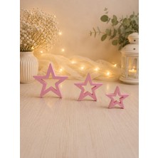 Ceku Home Tasarım Dekoratif Üçlü Minimal Yıldız Obje