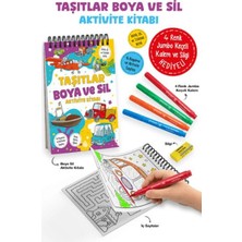 Bigkids Yayınları Taşıtlar - Boya ve Sil Aktivite Kitabı / 3 Yaş +