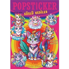 Lama Toys Süslü Kediler Boyama Kitabı Popsticker