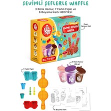 Bigkids Toys Sevimli Şeflerle Waffle Oyun Hamuru Seti (16 Parça - 340 Gr)