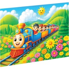 Ca Games Renkli Tren Ahşap Puzzle