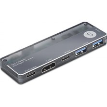 Marsilyan Type-C 3.1 Gen1 Hub Pd Hdmı 4K 5 Port 5 Gbps Alüminyum Gri TUH353