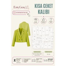 Esin'in Diktikleri Kısa Ceket Kalıbı | 36-52 Beden | Kağıt Baskı | Profesyonel Dikiş Kalıbı