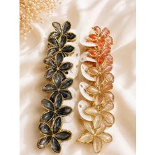 River Accessoriess Gold Detaylı Çiçek Mandal Toka