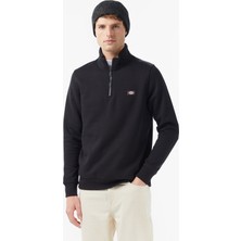 Dickies Oakport 1/4 Zip Crew Erkek Siyah Sweatshirt