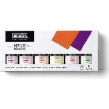 Liquitex : Professional : Akrilik Guaj Boya Seti : 6 Renk x 59 ml (Fluorescents)