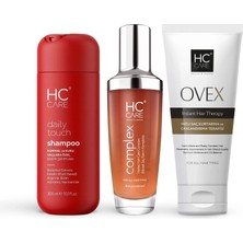 HC Care Complex 3'lü Bitkisel Saç Bakım Seti, Şampuan ve Ovex ile Saç Güçlendirme 340 ml