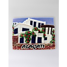 Mundy Alaçatı Polyester Kabartmalı Magnet 7,5 x 5,5 cm Dekoratif Hediyelik Buzdolabı Süsü (KOD:1581)