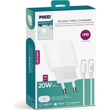 L'edoren UPD4118T Ultimate 20W Type-C Hızlı Şarj Cihazı Priz ve Type C Kablo