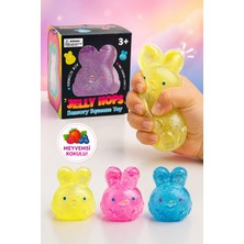 MİNGODAN Tavşan  Squishy Jelly Hops Stres Oyuncağı Sıkılabilir Yumuşak Duyusal Fidget Oyuncak 1 Adet