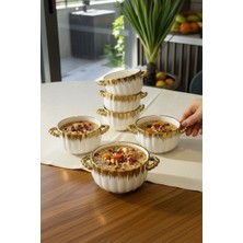 On Dekor 6 Lı Pure Daisy Porselen Gold Kase 14.5 cm