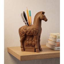 Nokta Labs Truva Atı Tasarım Kalemlik - Masa Üstü Dekoratif Düzenleyici - Trojan Horse Pen Holder
