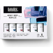 Liquitex : Professional : Heavy Body : Akrilik Boya Seti : 6 Renk x 59 ml (Muted Collection + White)