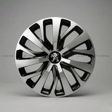 Luvak Peugeot Rifter Uyumlu Jantkapağı - 15 Inç - 1 Takım (4 Adet) - Çelik Görünümlü 1090R15