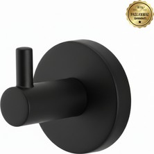 Premium Pirinç Lotus Tekli Askılık Mat Siyah
