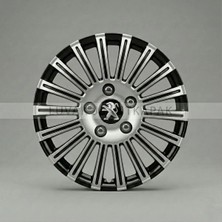 Luvak Peugeot Partner Uyumlu Jantkapağı - 14 Inç - 1 Takım (4 Adet) - Çelik Görünümlü 1060R14