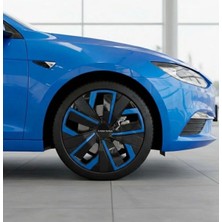 Luvak Tüm Renault Modellere Uyumlu 15 Inç Çıtalı Mavi Jantkapağı - 1 Takım (4 Adet) 1000R15