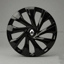 Luvak Renault Clio Uyumlu Jantkapağı - 16 Inç - 1 Takım (4 Adet) - Çelik Görünümlü 1140R16